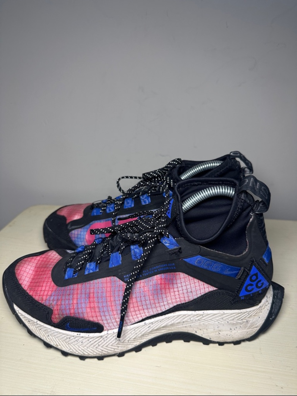 Nike ACG zoom Terra Zaherra purple and pink mens hiking trail sneakers